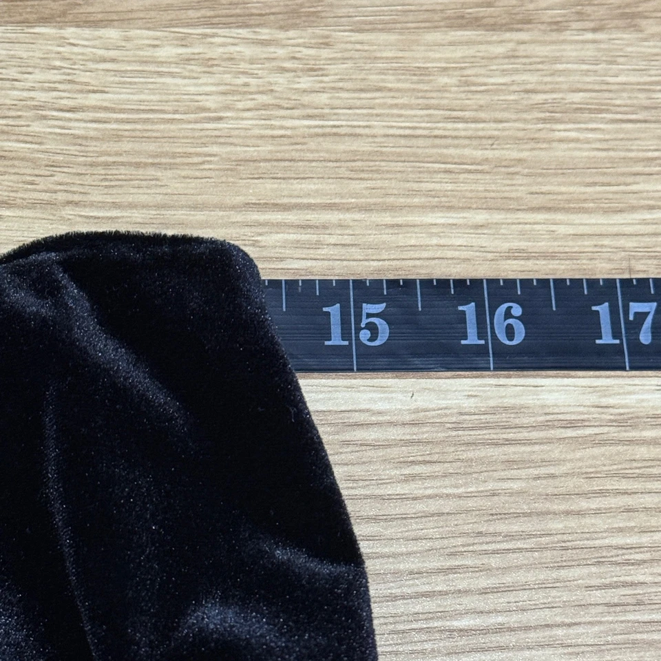 黑色天鹅绒长裙 L 码娇小弹性腰侧开衩假日奇思妙想 — 第 4/4 张图片