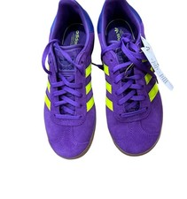 Adidas Gazelle C Purple / Yellow Style JP7131 Kids Size 3 US NWTIB
