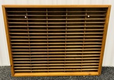 Vintage 90s Napa Valley Wooden 100 Cassette Tape Storage Rack Wood Wall 24x18