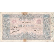 [#1292432] Frankrijk, 1000 Francs, Bleu et Rose, 1925-08-06, M.1997, TB
