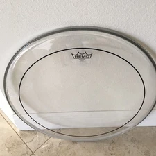 REMO PINSTRIPE CLEAR  22" BASS DRUM BATTER HEAD MADE IN USA VERY GOOD