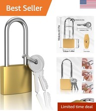 High Security Long Shackle Padlock, 2.63in, for Indoor  Outdoor Protection