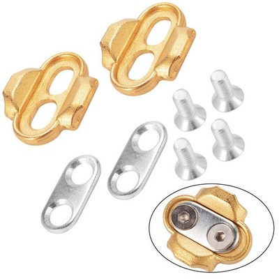 Verstellbare Fahrrad Pedal Cleats Ersatz Set für abschließbare Schuhe Messingb