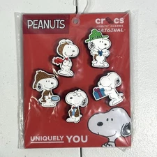 Crocs Jibbitz Peanuts Snoopy 5 Pack Set Brand New 100% Authentic!