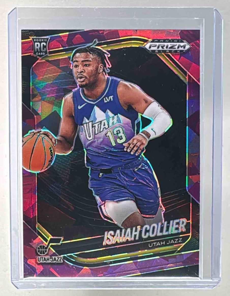 Isaiah Collier 2024 Panini Prizm Black #32 Purple Ice Rookie RC /149