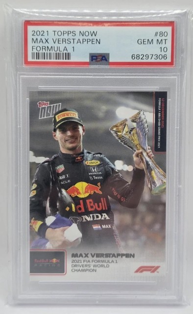 2021 Topps Now Max Verstappen Formula 1 F1 Drivers' World Champion PSA 10 Gem MT