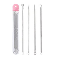 4x Blackhead Remover Tool Kit Spot Acne Pimple Comedone Extractor Popper Comedon