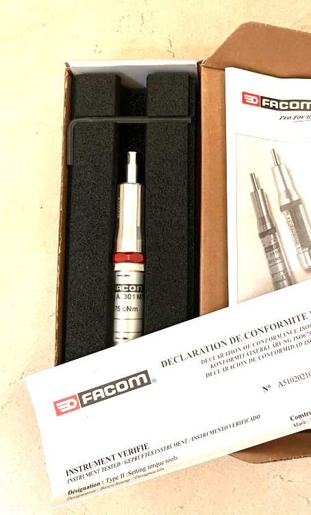Tournevis de précision (faible couple) dynamométrique Facom 0.15 → 0.75Nm, 1/4'' - Photo 2/2