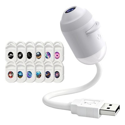2-in-1 Galaxy Projector Night Light USB Projection Lamp & 12 Projection Films UK