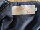 MONTAGE by MON CHERI Chiffon Navy Blue Lace Sequin Bodice gown sz 6 — photo 4
