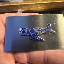 Vintage Prop Airplane Metal Belt Buckle Raised 3d Model Fast Free Shipping 7