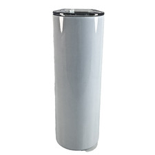 Stainless Steel Skinny Tumbler Blank White Sublimation Ready Drinkware 20oz