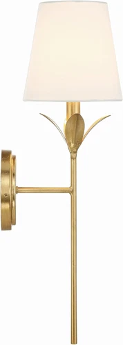 Elegant Antique Gold 1-Light Wall Sconce - Broche Design - Picture 4 of 11