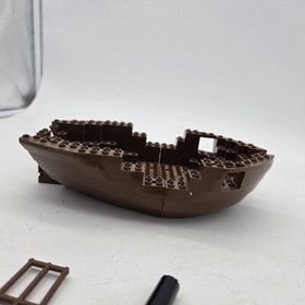 Lego Brown White Boat Hull Lot Pirates Barracuda 4011 6285 10040 6274 Parts