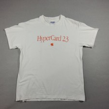 Vintage 90's Apple Mac Computer Hypercard 2.3 Promotional T Shirt Men's L