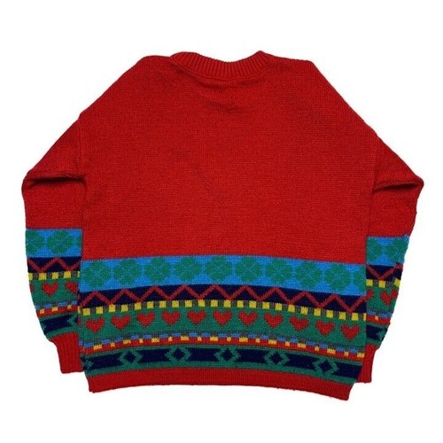 Young Canada Vintage Kids Sweater Teddy Bear Embroidered Multicolor Knit Holiday - Picture 4 of 6
