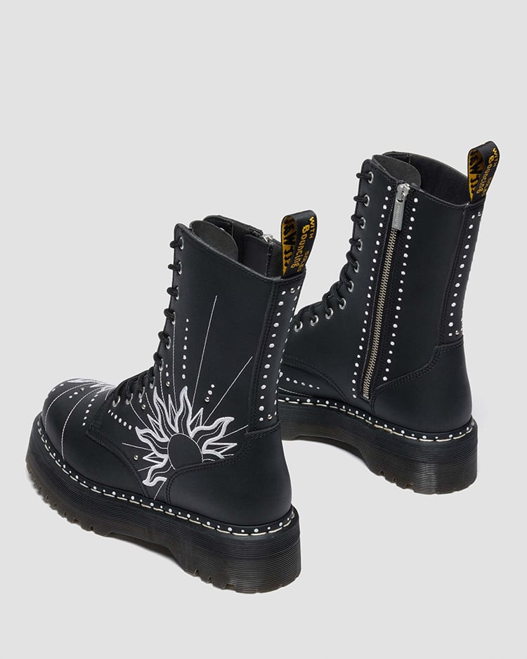 Dr.Martens Jadon Hi Solar Flare 10 Holes Boots Black 41810001 Men's Size image 3