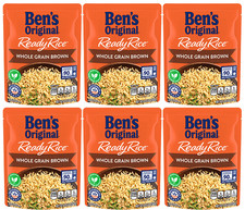 Ben's Original Ready Rice Whole Grain Brown 6 Pack