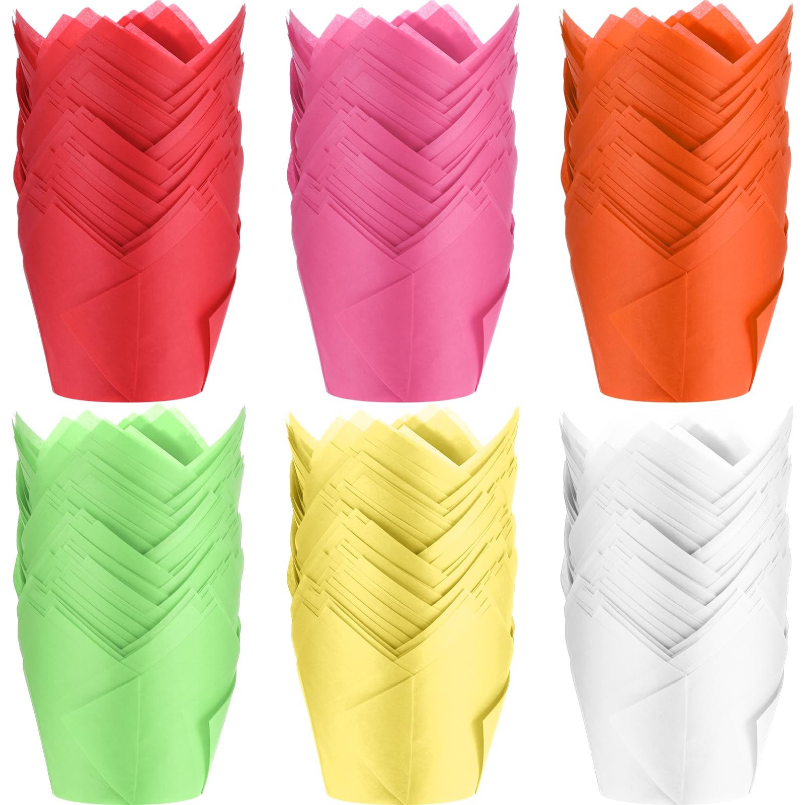600 Pcs Baking Cups Tulip Cupcake Liners Wrappers Printed Muffin Baking Cups ...-image