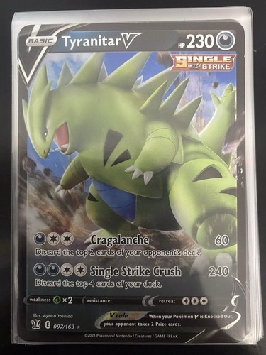 Tyranitar V - 097/163 - Pokemon Battle Styles Sword & Shield Ultra Rare Card NM