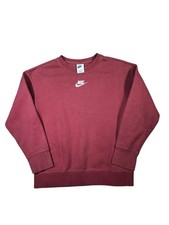 Nike Sweatshirt Women  s Large Pink Coral Phoenix Oversized Center Swoosh Sweater
