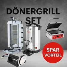 D&ouml;nergrill Set - D&ouml;nergrill Kontaktgrill D&ouml;nerschneider Ceylan Teemaschine 6 Lit