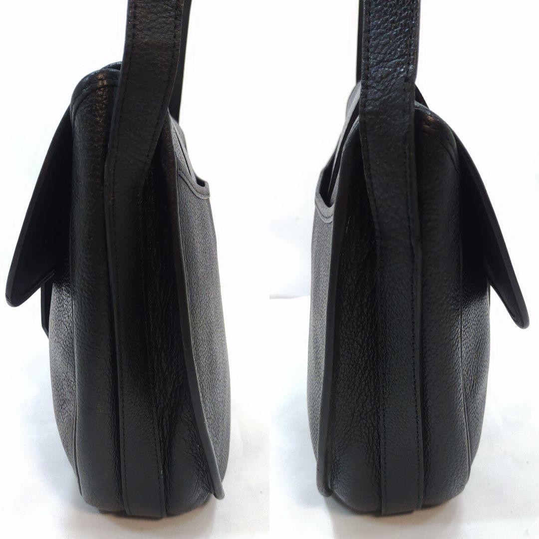 Borsa a tracolla Yves Saint Laurent in pelle con logo YSL e patta nera