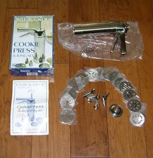 ENDURANCE Stainless Steel Cookie Press & Icing Set In Box