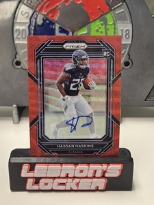 2022 Panini Prizm - Rookies Hassan Haskins #326 Red Wave Prizm Autographs /149