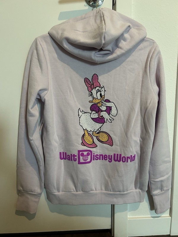 Walt Disney World Daisy Duck Zip Up Hoodie X-Small New With Tags
