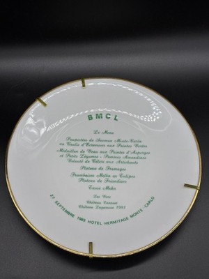 RAR Vintage Porcelaines d Art Monaco Monte-Carlo Teller BMCL Hôtel Herm