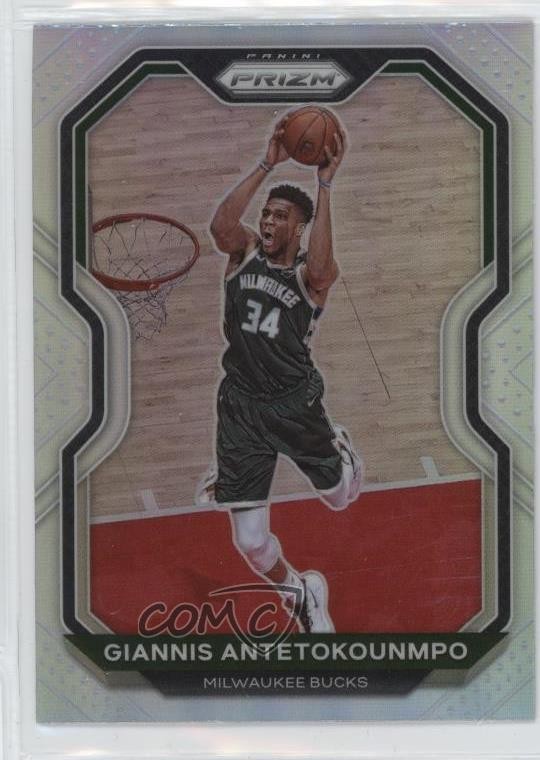 2020-21 Panini Prizm Silver Prizm Giannis Antetokounmpo #111 01e8