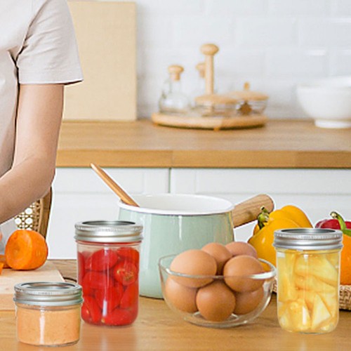 6 Pcs Storage Container Kitchen Sealed Jar Jars for Baby Wide Mouth Canning - Picture 2 of 12