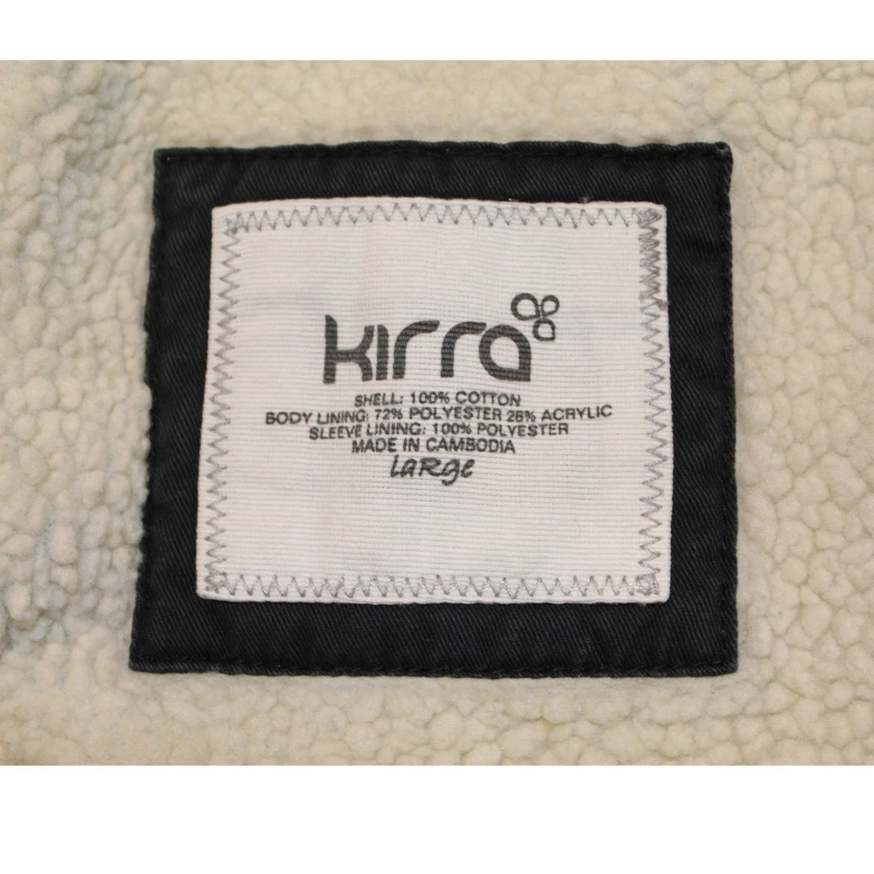 Chaqueta utilitaria Kirra negra con forro Sherpa grande para mujer Foto 4 de 4