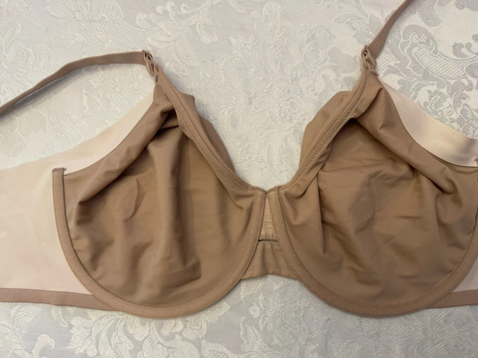 Olga Bra Size 44D No Side Effects Style G13561A Beige Animal Print Underwire - Image 4 of 4
