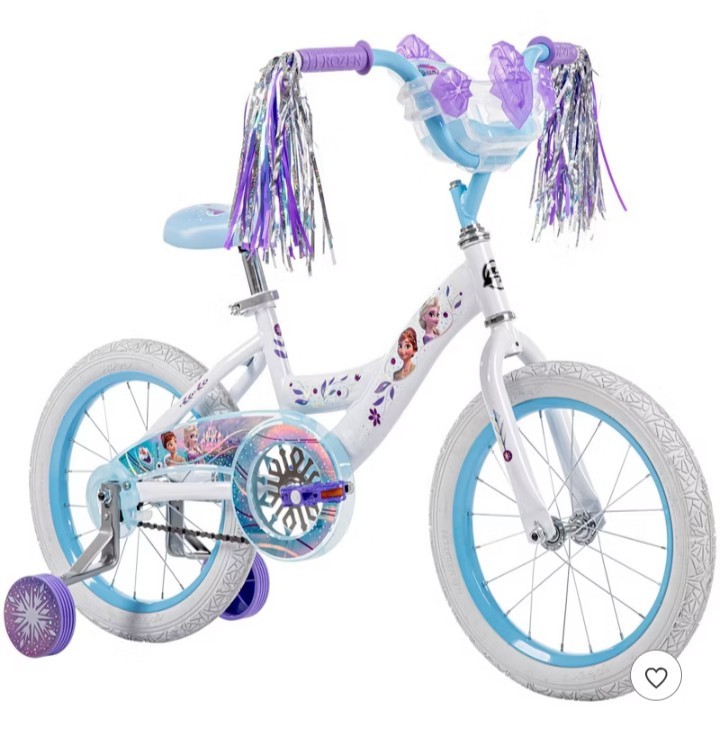 Huffy Disney Frozen Kids Bike 16" with Training Wheels & Dol