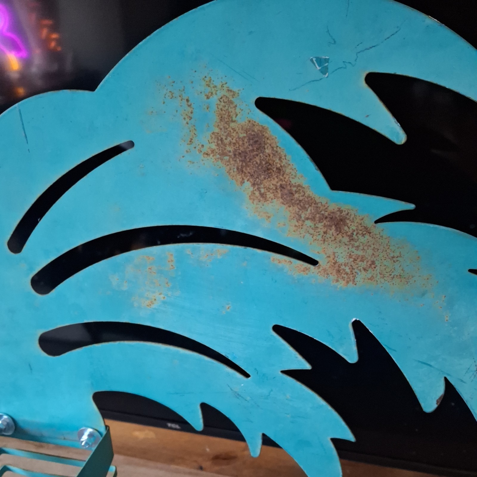 Vintage Vaporwave CD Media Rack Y2K Miami Vice Palm Tree Rare