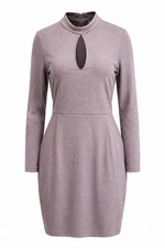 Fashion To Figure Plus Shimmer Bodycon Dress Pink Long Sleeve Mock Neck Size 2
