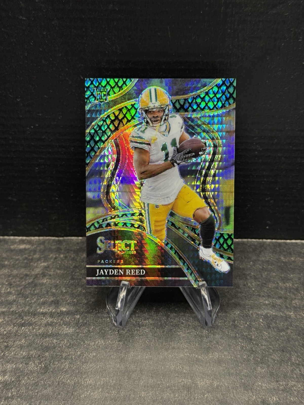 2023 Panini Select - Club Level Jayden Reed #258 Dragon Scale Prizm /70 (RC)