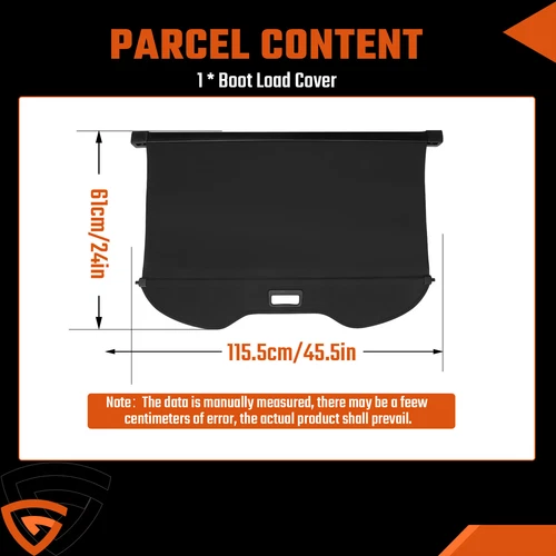 For Ford Kuga Black Parcel Shelf Boot Load Tonneau Cover Black Mk2 2013-2020 - Picture 10 of 18
