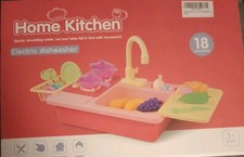 Electric Dishwasher Playing Toy with Running Water Kitchen Pretend Cooking Toys