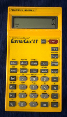 VINTAGE ELECTRICALC POCKET ELECTRICIAN CALCULATOR MODEL#3340