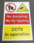 NO DUMPING - NO FLY TIPPING - NO LITTERING SIGN A4 - A3