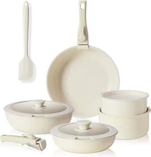 Nonstick Kitchen Cookware Set 12 Pcs Pots and Pans Set with Detachable Handle