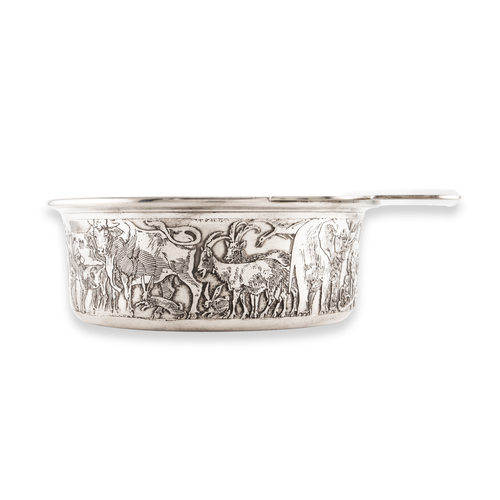 SUPERB WILLIAM KERR STERLING SILVER PLATE,BOWL,PORRINGER NOAH'S ARC & ANIMALS - Picture 5 of 14