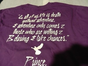 RARE 1985 PRINCE Artist American Music Awards Purple TSHIRT XXL PROMO UNWORN