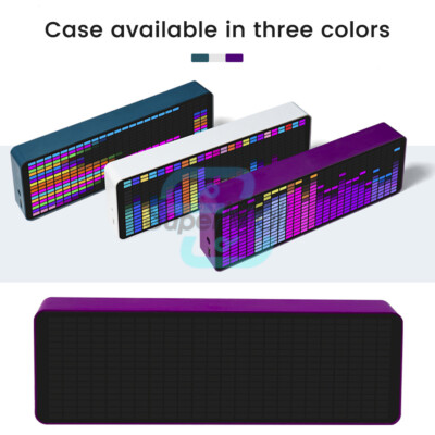 RGB Music Spectrum Display LED Pickup Electronic Clock Rhythm  Atmosphere Light