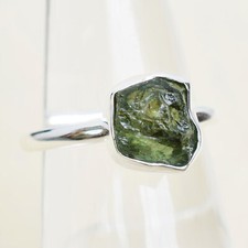 Green Apatite Ring 925 Sterling Silver Green Apatite Ring Stackable Ring-HR024