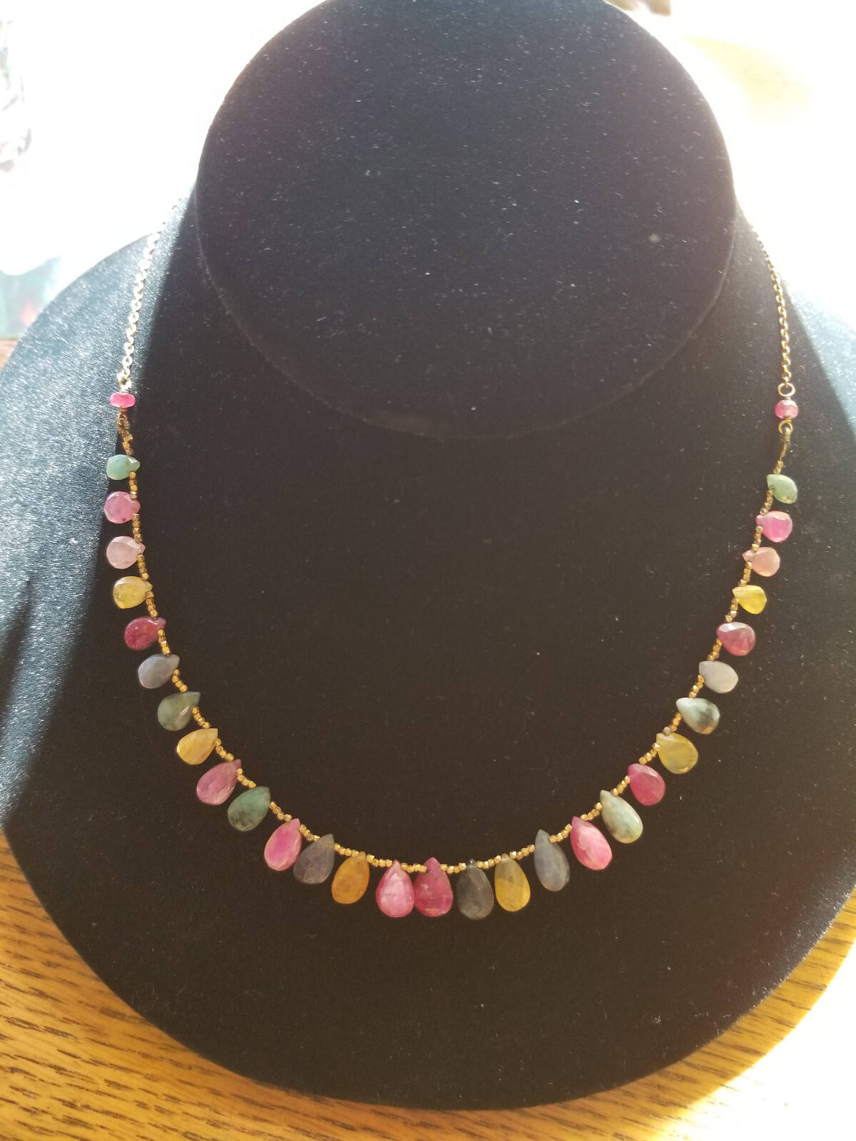 STERLING SILVER MULTI COLORED SAPPHIRES, RUBIES A… - image 1