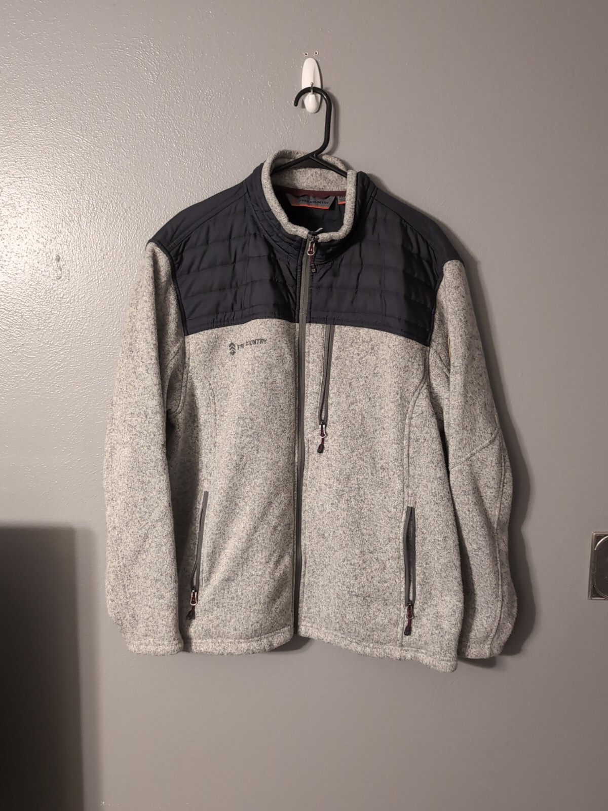 Free Country Men's Frore Sweater Knit Fleece Jacket Dark Leaf